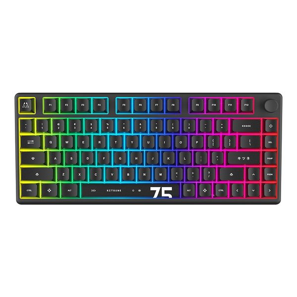Polar 75+ Kitsune Black Fuji+ Gateron Mag Switch as-polar-75-plus-kitsune-black-fpgm