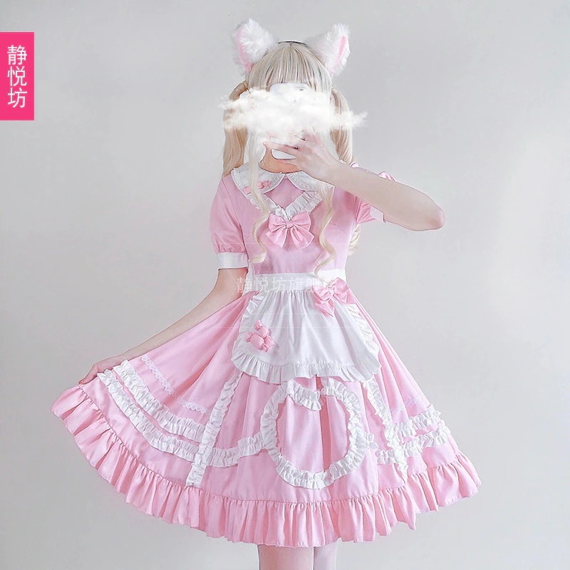 オリジナルバービーキャンディハウスロリータメイド衣装cosドレスドレスロリソフトガールコスプレ衣装