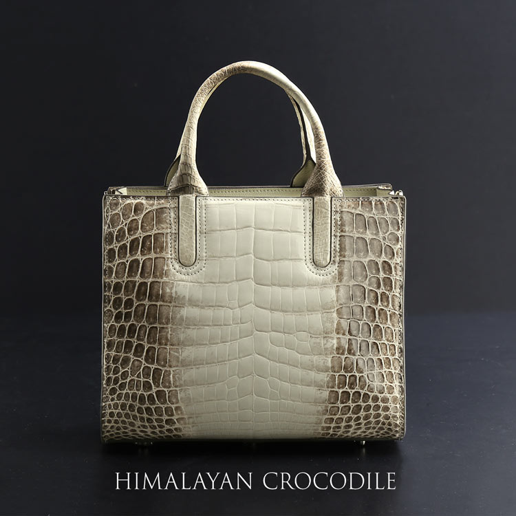 ヒマラヤクロコダイルレザーハンドバッグシャイニング