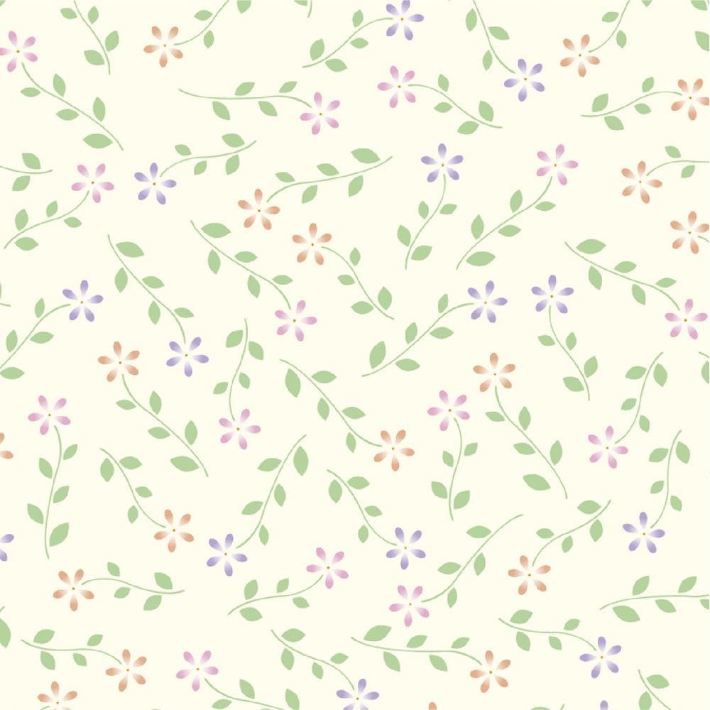 （まとめ買い）ササガワ 包装紙 花柄 プティフルール 半才判 50枚入 49-1504 [x3]