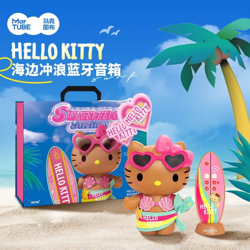 hello kitty 新しい マーク図布ハローキティ黒皮人形bluetoothオーディオ携帯スピーカー高音質ワイヤレス誕生日プレゼント 2件で200円引き