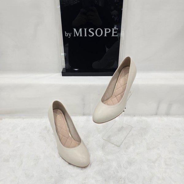By 女性 ベーシック ラウンド パンプス 112HT411ST008 IVORY 1 JJ