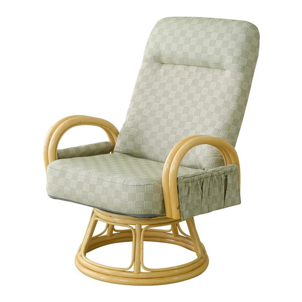 ホームテイスト RKZ リクライニング付き 回転高座椅子 椿 グリーン メーカー直送