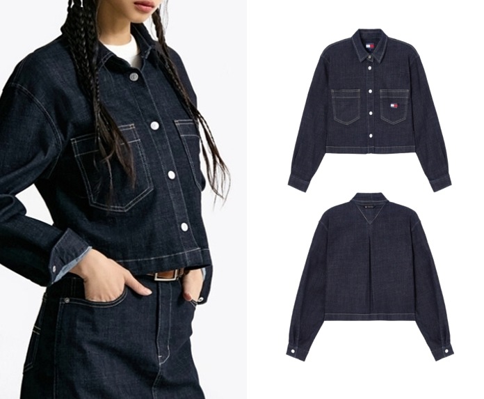 Cropped Denim Shirket ( T32F0WSH02TWL1)