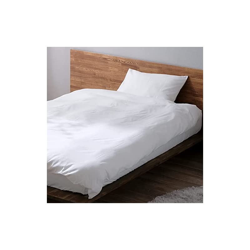 【即納】アイリスオーヤマ 掛け布団カバー 形態安定加工光沢デザイン ホテルライク 8ヵ所ひも付 ダブル KKC-TCA-D ホワイト