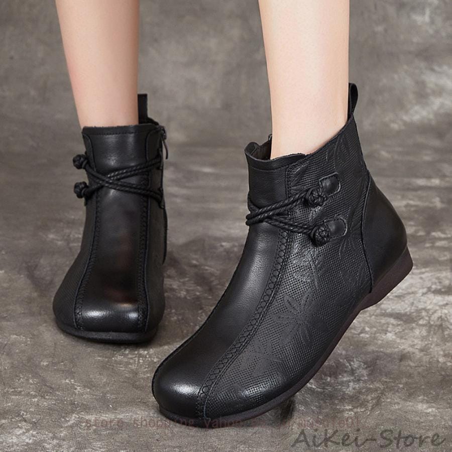 ショートブーツ レディース ブーツ ショート ローヒール フラット 歩きやすい ブーティ 走れる 軽い 幅広 甲高 疲れない 足が痛くならない かわいい おしゃれ 6,202円