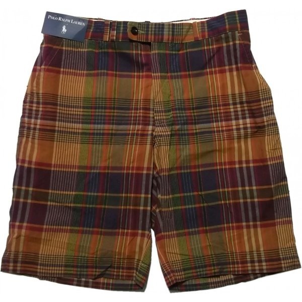 ショートパンツ マドラスチェック ショーツ オレンジ PR3-180