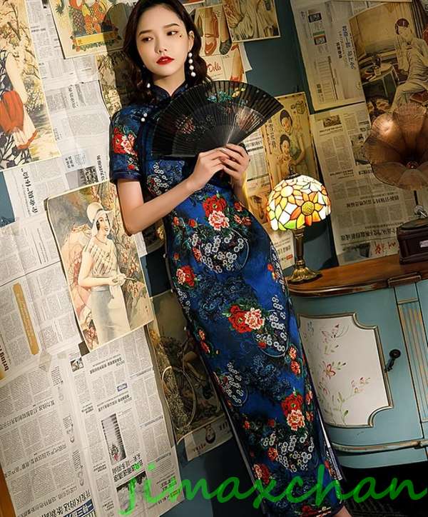 サマー　 チュールワンピース レディース　チャイナドレス ロングパーティードレス ワンピース　大きいサイズ 　民族風　ナチュラルエスニック　復古