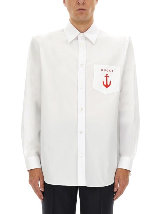GUCCI Men Long Tops 833294 Z7AUX9000 WHITE
