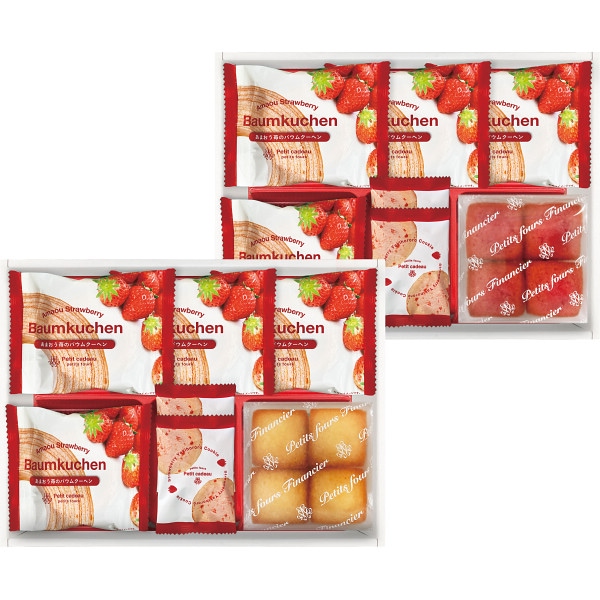 あまおう苺バウムクーヘン&プチフィナンシェ FAO-40RD 洋菓子 フィナンシェ 詰合せ 焼き菓子 バウムクーヘン ラッピング無料 A41