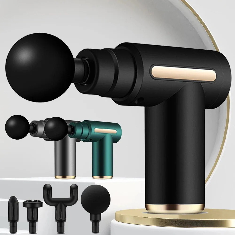 ボディ 新品マッスルマッサージガン 背中の全身ケア 首 筋膜リリース ための電動超音波マッスルマッサージャー 深い筋肉のリラックス