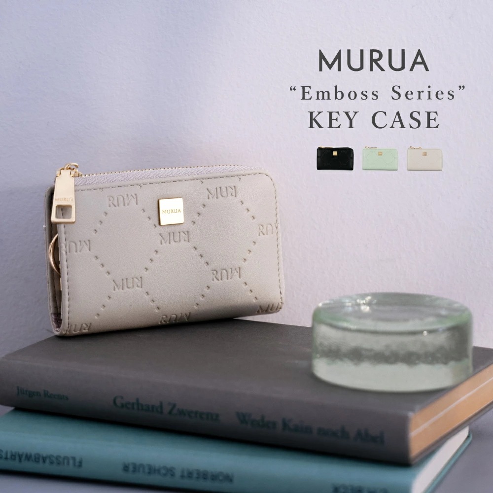 MURUA ムルーア キーケース レディース ブランド EMBOSS エンボス MR-W1214 スマートキー 鍵 収納 カギ 車 通勤 通学 大人 上品 ホワイトデー 贈り物 送料無料[SD1