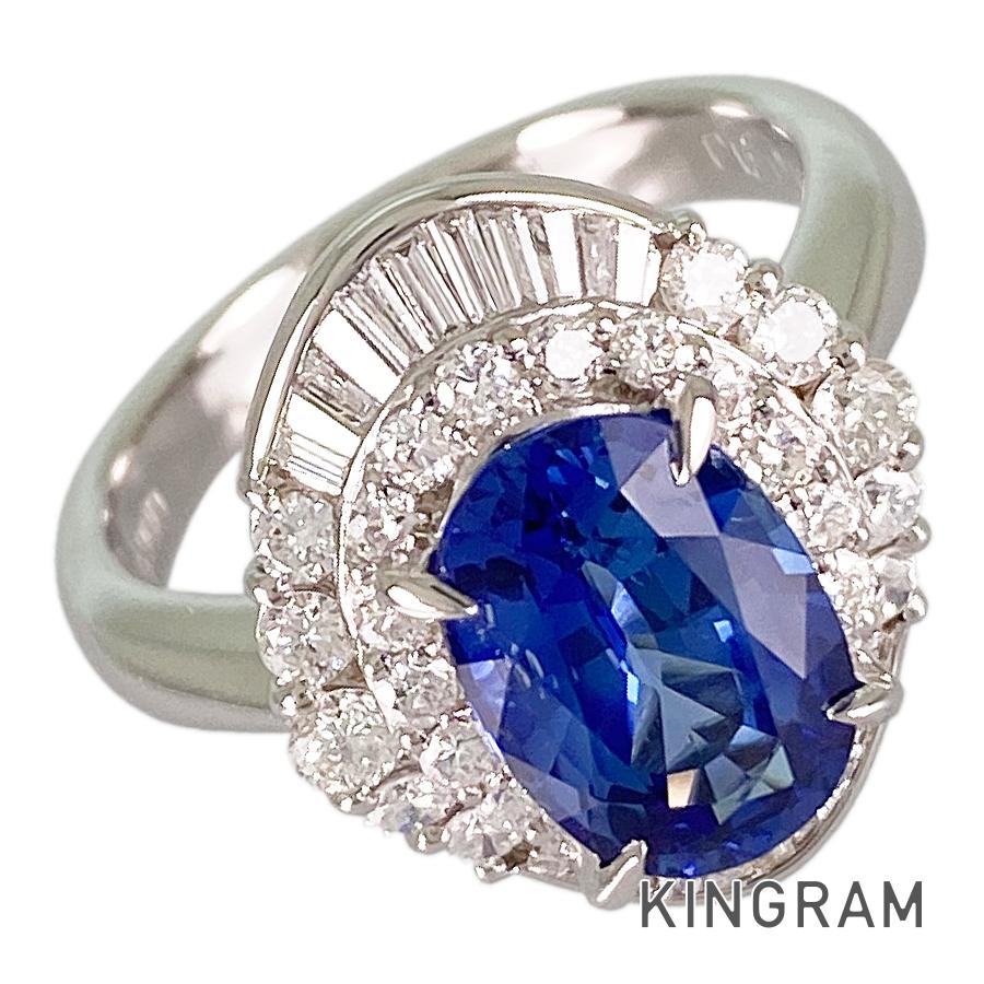 リング Pt900 ダイヤモンド サファイア 11号(51) sss【中古】