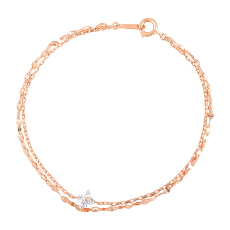 リボン済＆紙袋 4c ブレスレット レディース フラワーモチーフ 4度 シルバー素材 祝い 喜ばれるギフト