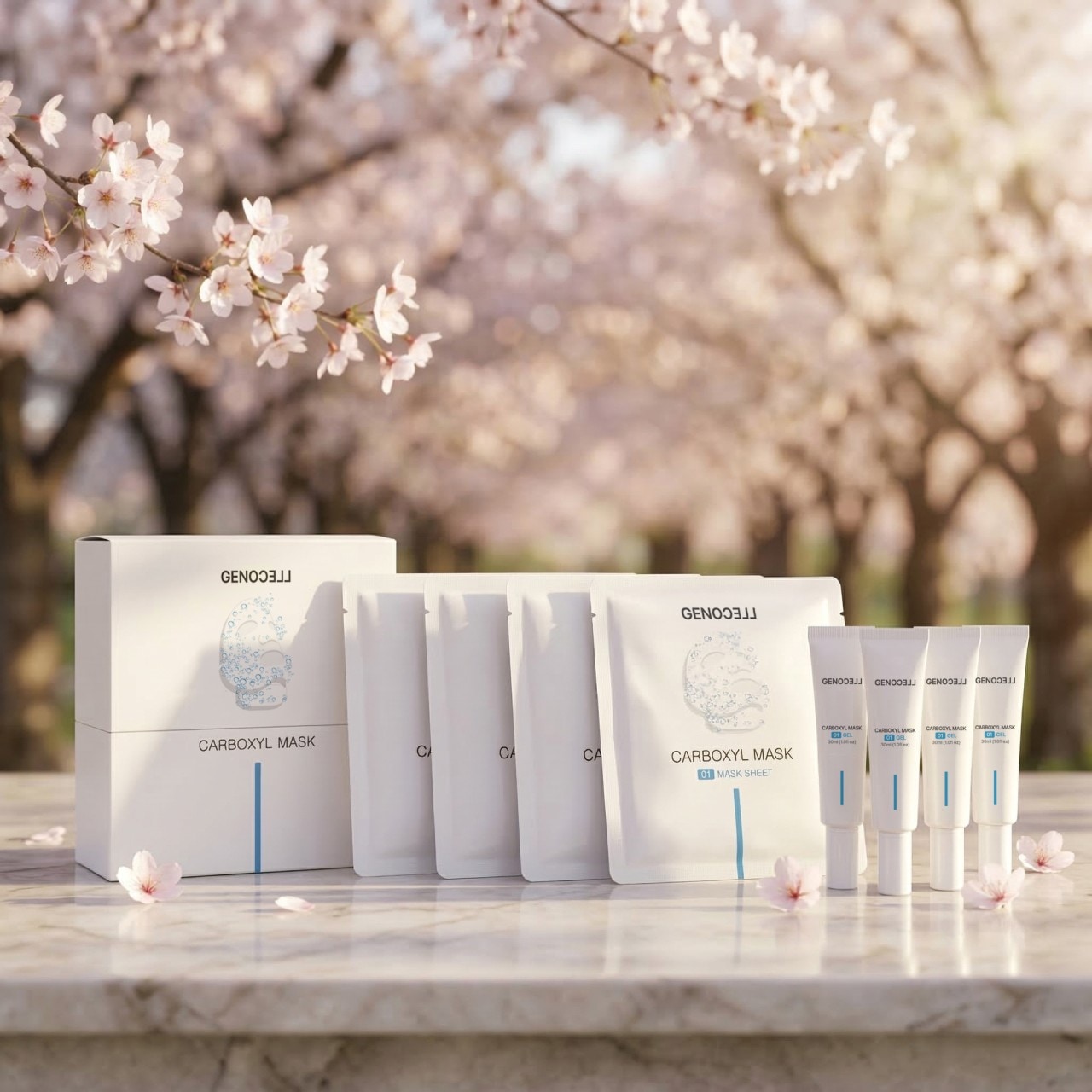 Carboxyl Mask Gel × 4ea + Carboxyl Mask Sheet × 4ea + シリコンブラシ 1個 [合計4回分]