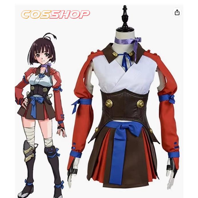 甲鉄城のカバネリ こうてつじょうのカバネリ KABANERI OF THE IRON FORTRESS 無名 むめい 戦闘服 風 コスプレ衣装 演出服 変装 cosplay 仮装-81