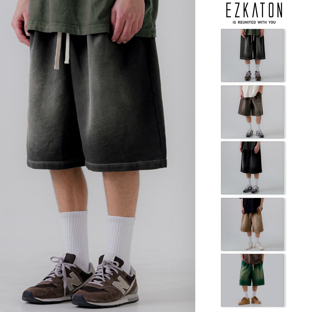[EZKATON] Spray Washed Training Short Pants
