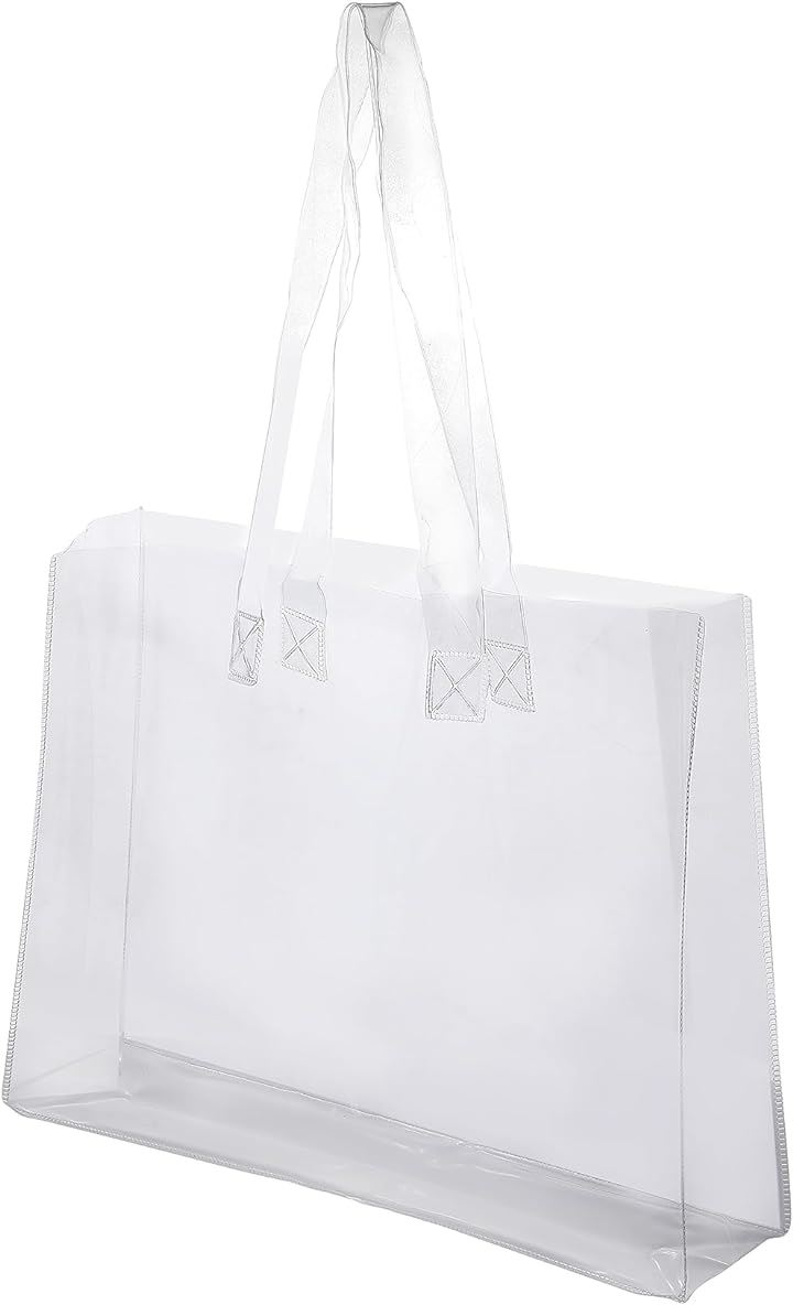 ビニールバッグ A4サイズ対応 透明 クリアバッグ ビニールトートバッグ(クリア, 20個)
