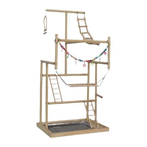 オウムプレイスタンド オウム遊び場 登りケージアクセサリー 鳥アクティビティセンター 鳥遊びスタンド オウム止まり木スタンド セキセイインコ用