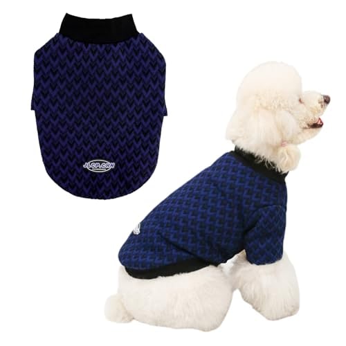 ジャガードニットTシャツ ブラック L 犬服 わんちゃん ドッグウェア 着心地最高 ドギーハグ