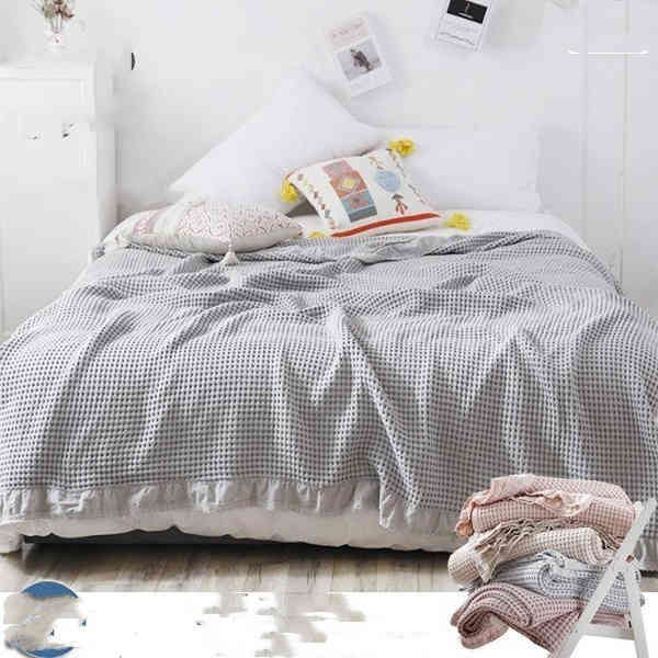 キャンペーン価格ダブル タオルケット 昼寝 無地 しゃれ 大きいサイズ ワッフルケット 夏用 200x230cm 綿100% 肌掛け 夏掛け タオルケット 寝具 通気 吸水 コットンダブル タオルケッ