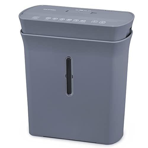 色：グレー アイリスオーヤマ 家庭用 シュレッダー マイクロクロスカット 同時4枚細断 細断サイズ1