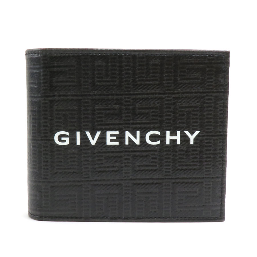 ジバンシィ GIVENCHY 二つ折り財布 レザー ブラック メンズ r10169k