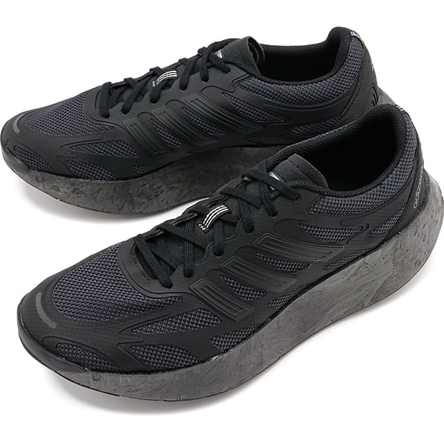 スニーカー アディゼロ アルク [NKC26/JH7772] ADIZERO ARUKU メンズ・レディース 靴 厚底 シューズ コアブラック/カーボン/アイアンメタリック 正規取扱店