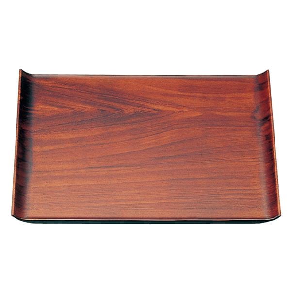 尺8 ウイングトレー/おぼん チーク木目艶消塗 54939230mm 日本製 食洗機対応 和食 レストラン 店舗 お店