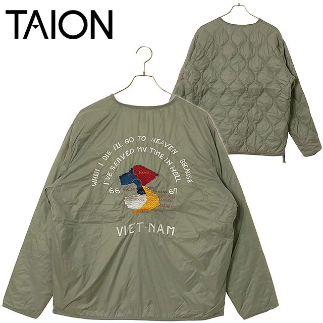 リバーシブルVETJANダウンジャケット [TAION-JK03JS] メンズ・レディース アウター インナーダウン 2WAY JAPAN SPECIAL SAGE 正規取扱店