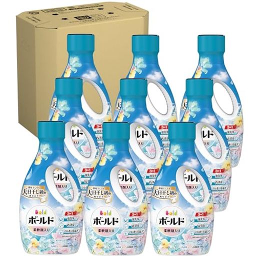 ボールド 柔軟剤入り 洗濯洗剤 液体 爽やかおひさまとフレッシュサボンの香り 本体 680g×9本