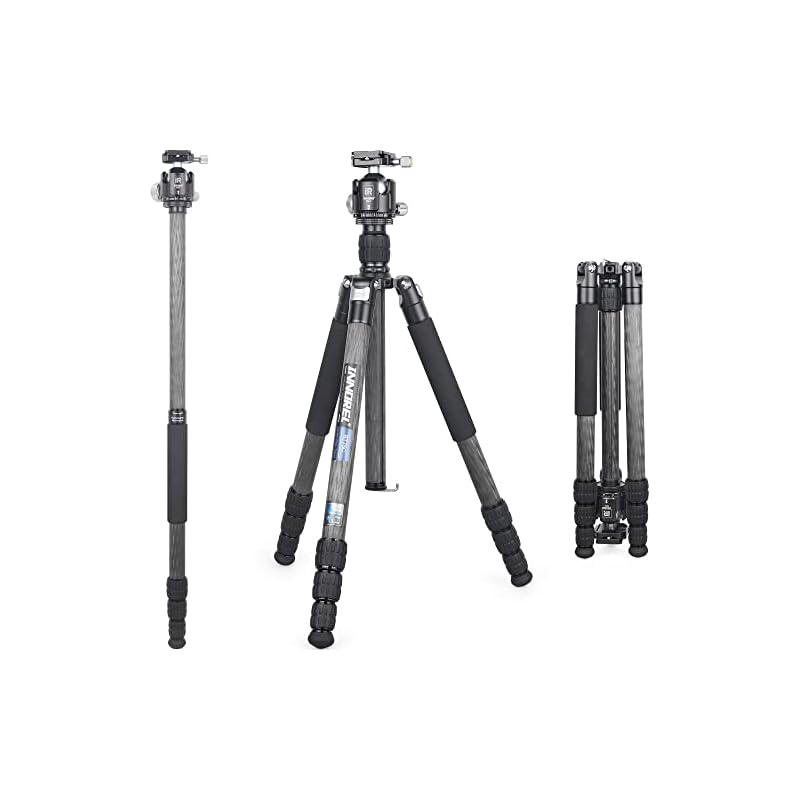 INNOREL RT75C カーボン 三脚 ボール雲台 キット 172CM トラベル三脚 プロ級 ナットロック式 エレベーター式 耐荷重 25KG 四段脚 一脚可変式 パイプ径29/26/22/19ｍ