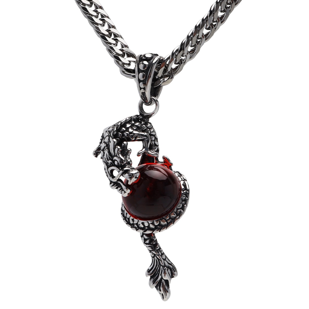 ステンレス ドラゴンネックレス [n824-n348-s-5mm]