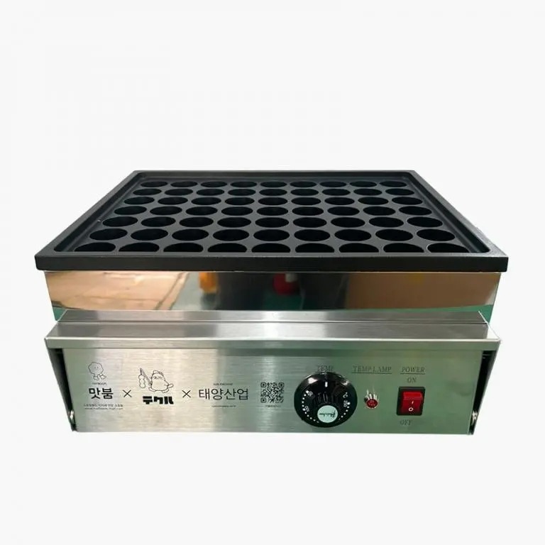 【韓国製】 太陽産業 テクル たこ焼き器 63穴 電気 220V (変換プラグ付) キッチンカー 開業