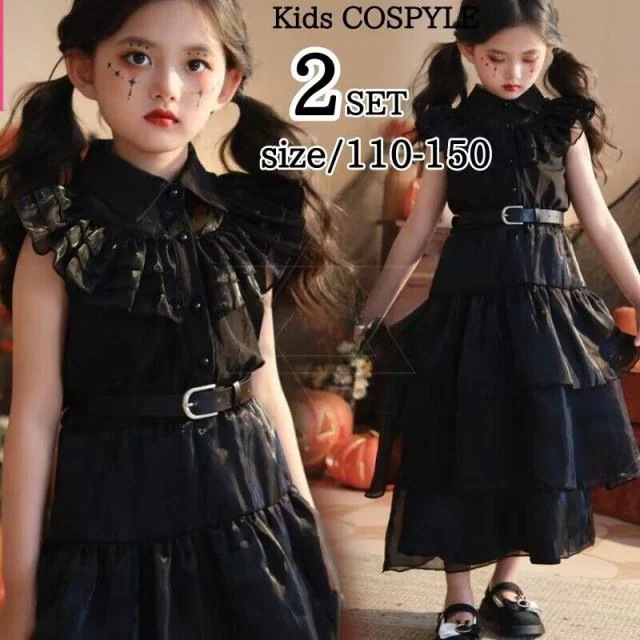 コスプレ ロリータ 服 子供用 ワンピース 悪魔 ハロウィン キッズ コスプレ衣装 女の子 ロリィタ ロリータコスプレ コスプレ 子ども 子供 こども 衣装 子供服 可愛い かわいい 変身 ハロイン