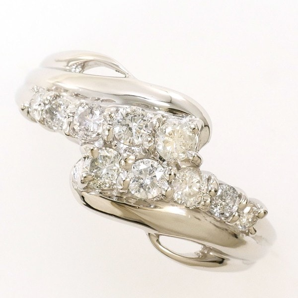 PT900 プラチナ リング 指輪 12号 ダイヤ 0.50 総重量約4.6g ジュエリー 中古