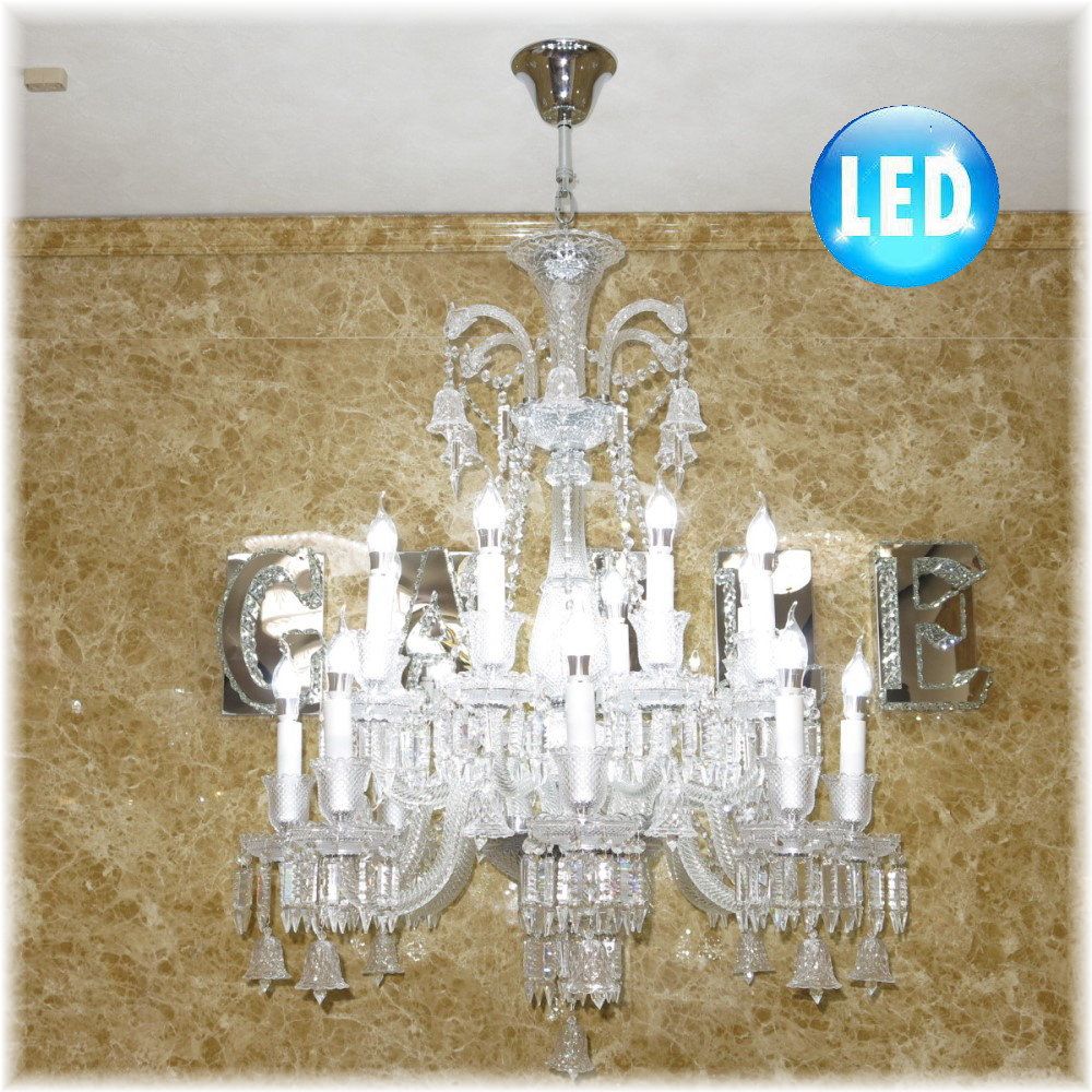 【LED付き！】新品 超豪華！おしゃれなデザイン LED キャンドル16灯 クリスタル シャンデリア