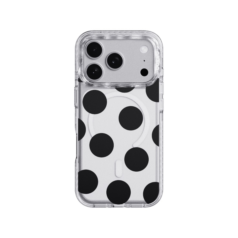 【GRAGG】 MAGSAFE LAYERS FRAME CASE CLEAR - MILKY DOT BLACK 正規品