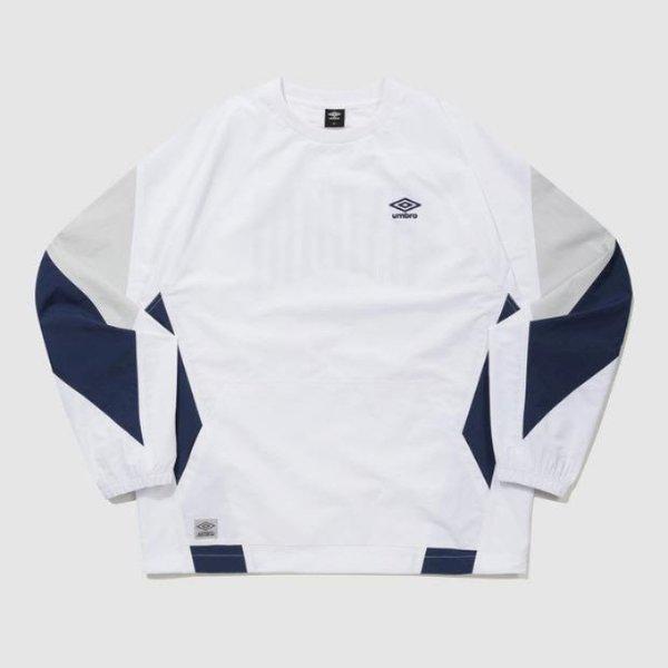 長袖Tシャツ PQA UQ121CWT33-WHT ポップラッシュ カラーブロック ウーブン ピステ / WHITE