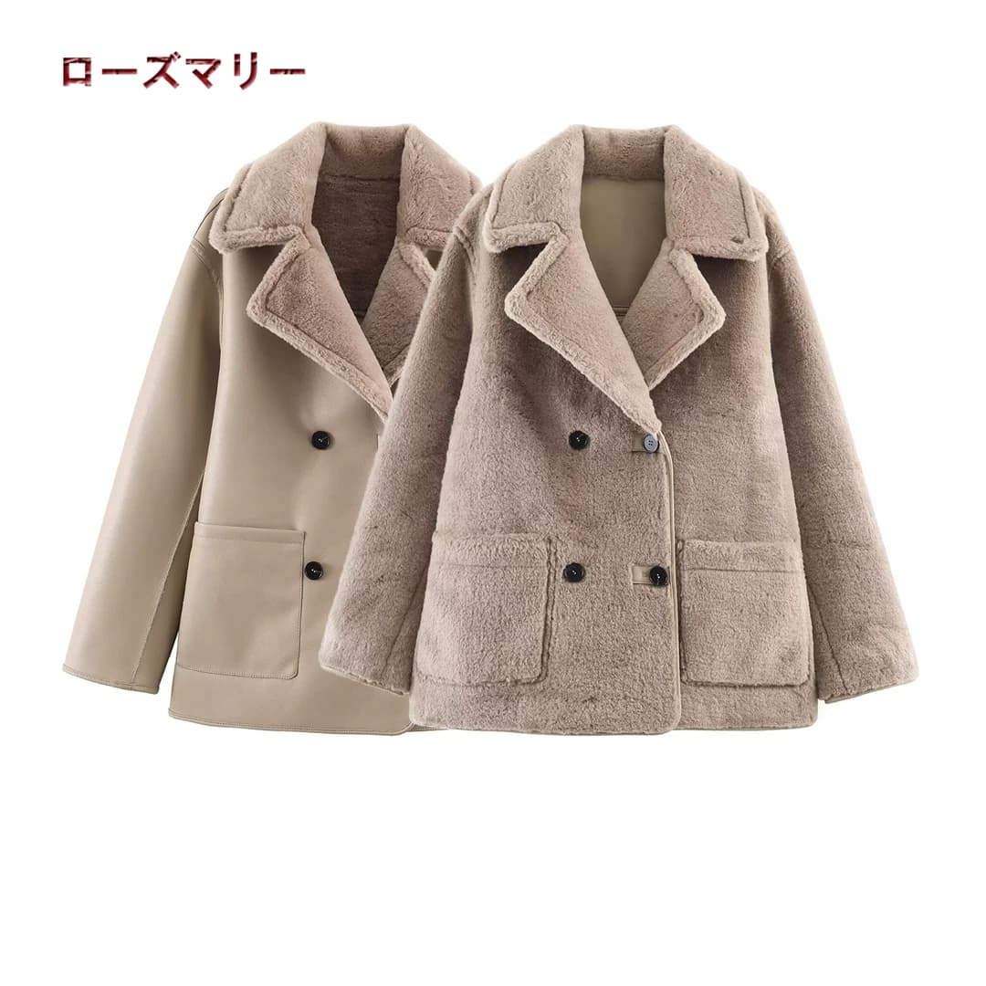 欧米風2026.01.12 秋冬新作 ファッションで万能な両面 コート フェックファー ジャケット ベーシック 2512190