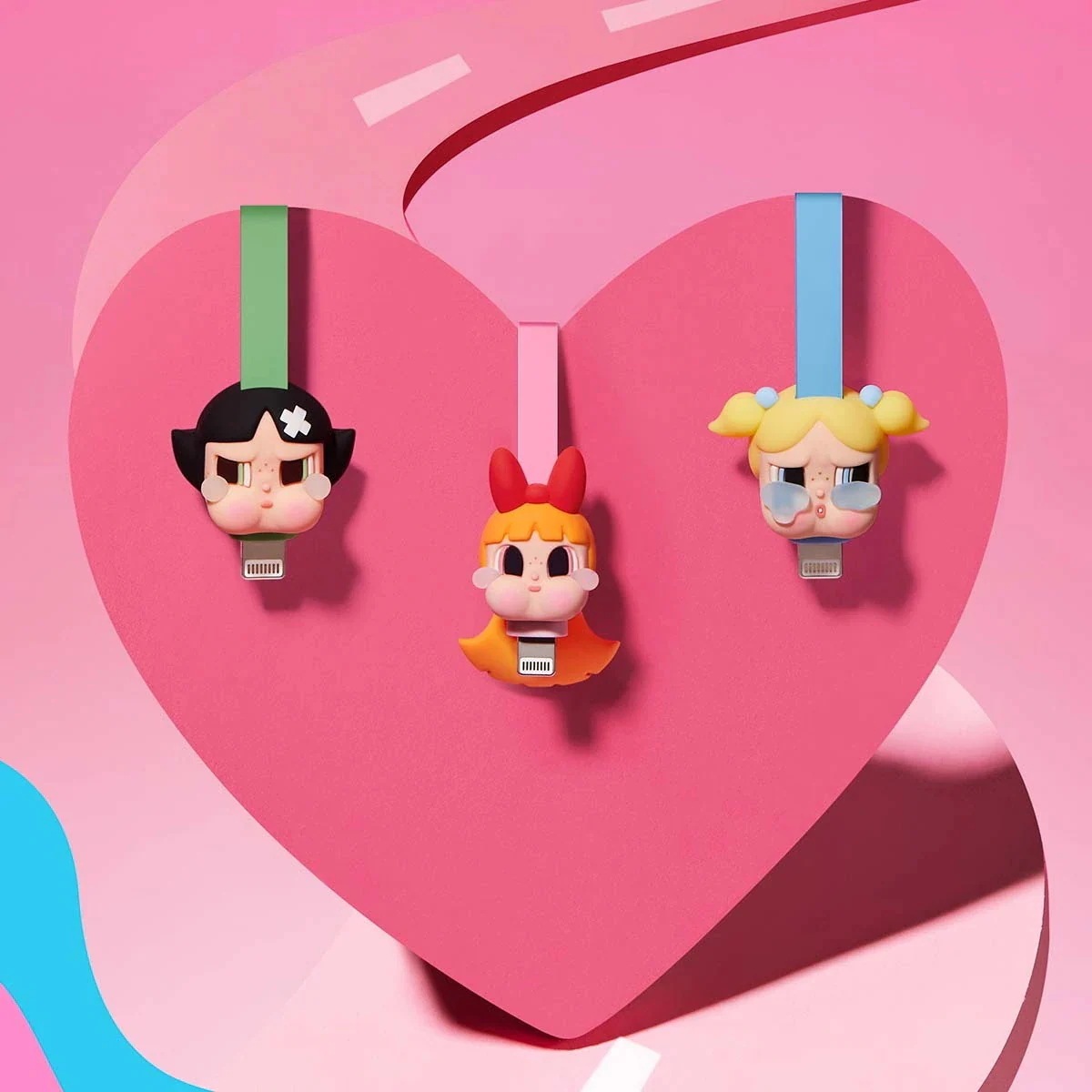 公式正規品POP MART CRYBABY Powerpuff Girls USBケーブル 充電 充電用データケーブル ライトニングケーブル携帯電話充電線充電ケーブルガチャポン ブラインドボックス