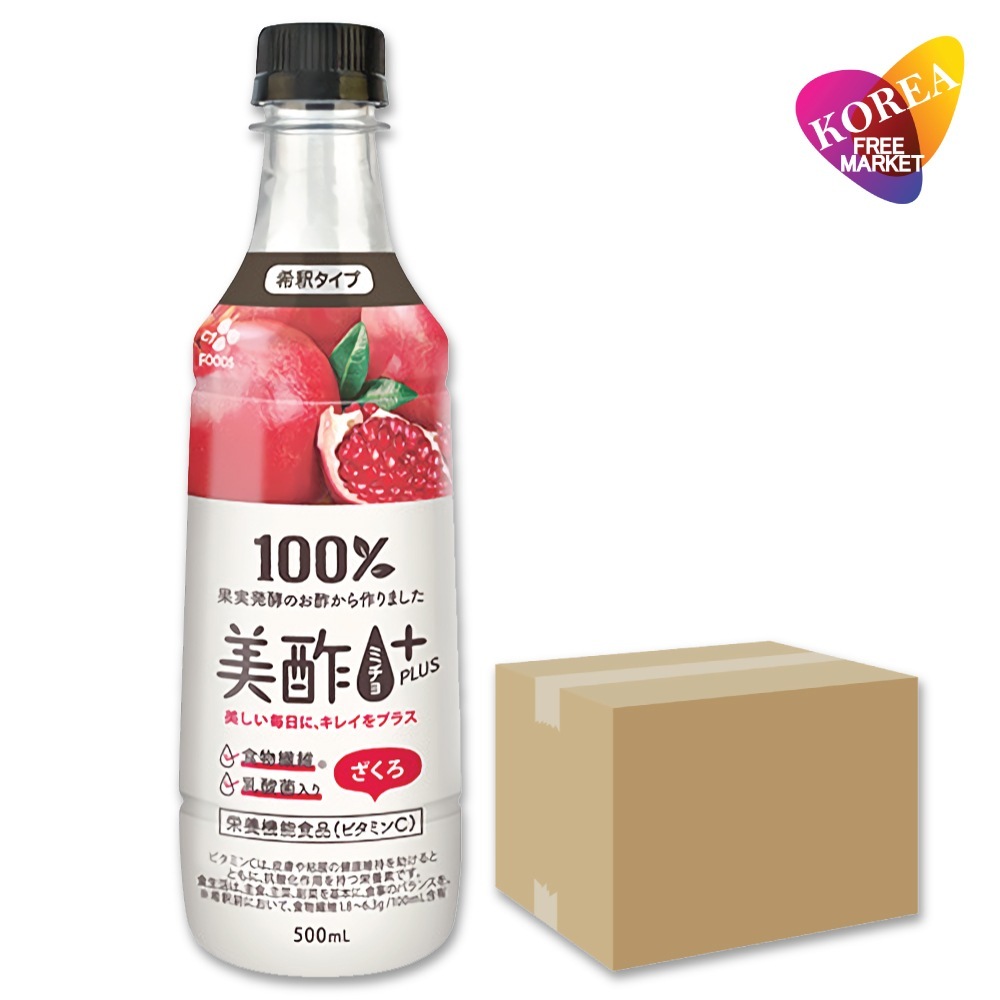 プラス ざくろ 500ml 24本 箱売り 1BOX / CJ 韓国 ドリンク 果実酢 飲みやすい 飲むお酢 飲む お酢 果実 ザクロ