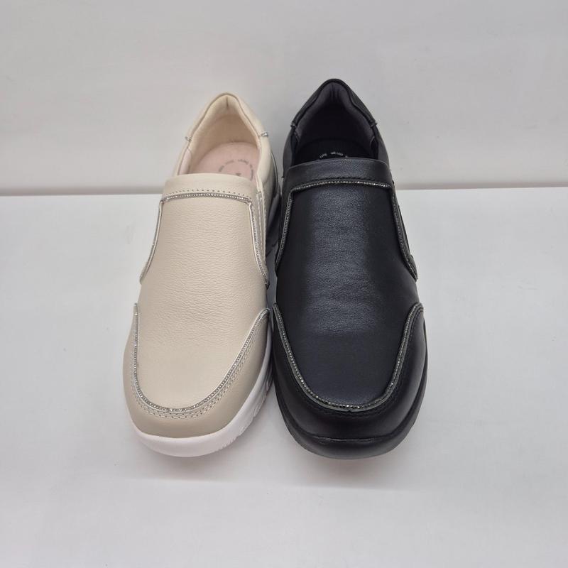 女性ビーズポイント軽量スリップオン FQ489 FQ490_A