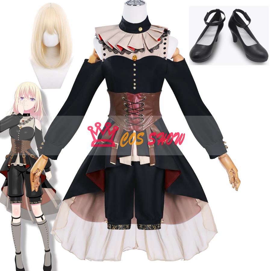 赤字販売!BanG Dream バンドリ Ave Mujica 三角 初華 コスプレ衣装 レース仮面付き ウィッグ靴能 cosplay 仮装 イベント ステージ服 舞台 ハロウィン クリスマス