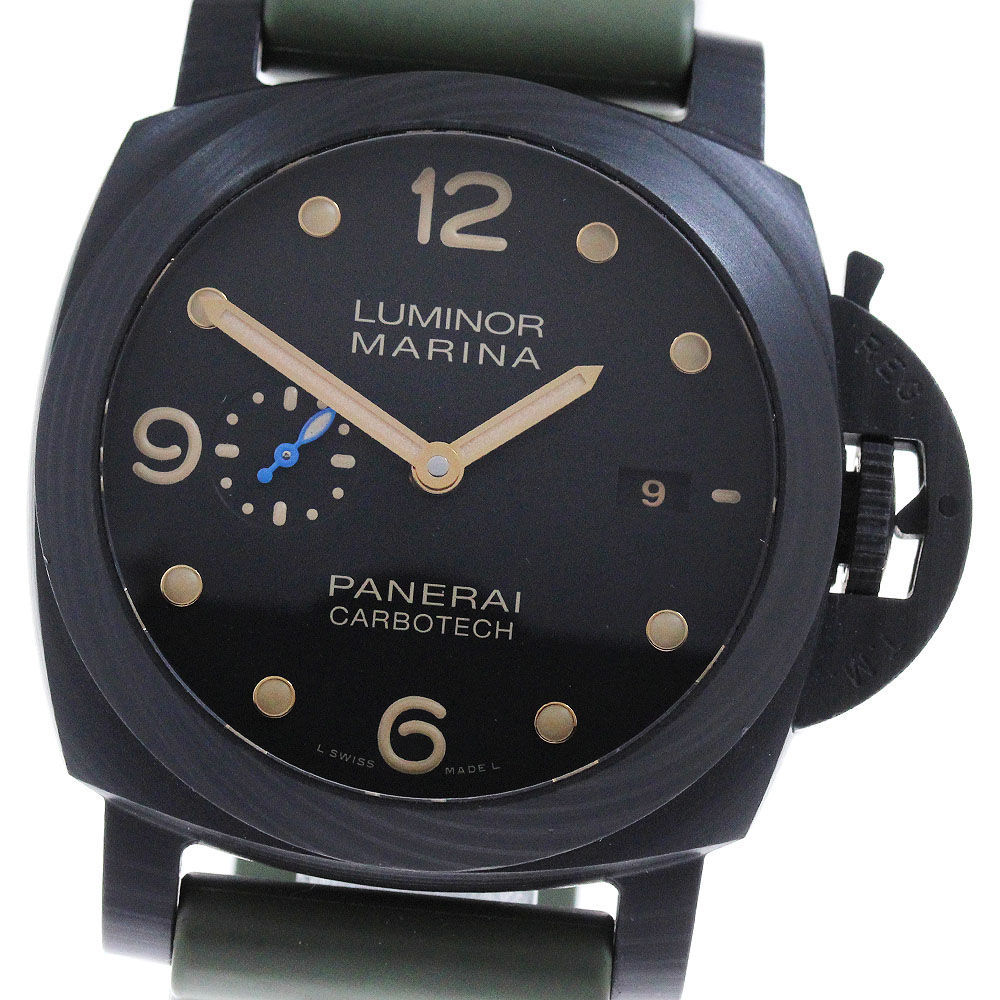 パネライ PANERAI PAM00661 ルミノールマリーナ 1950 カーボテック デイト 自動巻き メンズ 良品 _816482【中古】