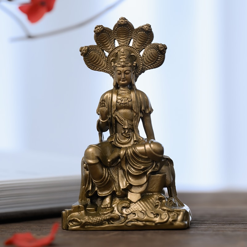 龍樹菩薩 仏像 黄銅製の智慧と安寧の象徴書斎やオフィスのインテリアに適なヴィンテージデザイン 5,465円