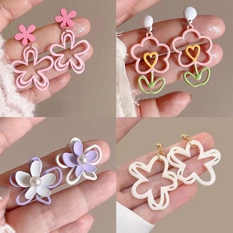 【20点セット】メガ割のピアス ピアス 大きな花のイヤリング25のイヤリングかわいい