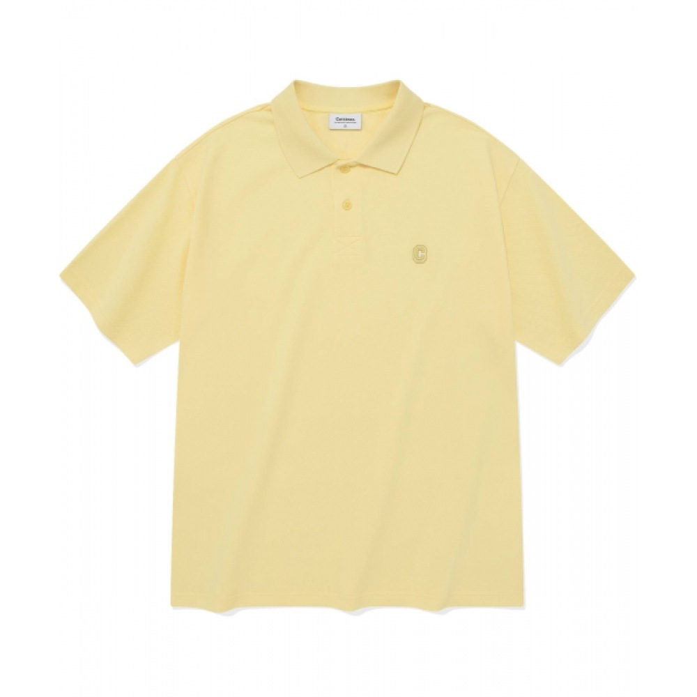 COVERNAT C ロゴクールピケ Tシャツイエロー