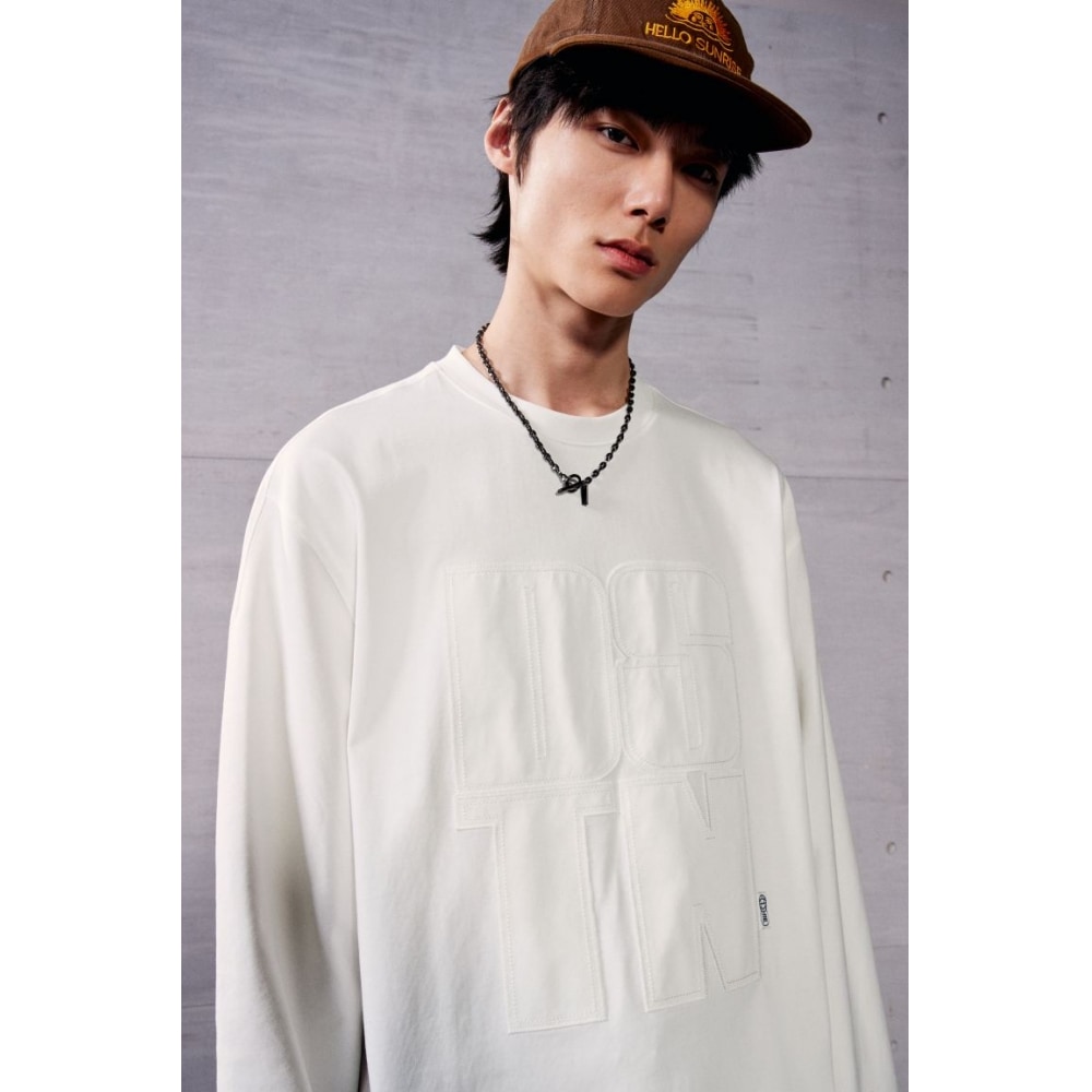 H&M ロングスリーブ ジャージ トップ ホワイト