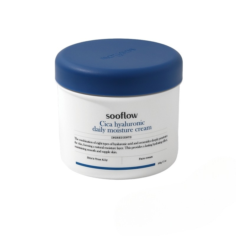 SOOFLOWヒアルロン酸の大容量のびんのスーディングクリーム500g/シカの水光のエキスの弾力性の保湿の栄養のパンテノール
